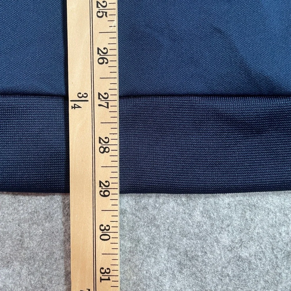 Adidas AEROREADY Mens Jacket L Navy Blue Striped AEROREADY performance fabric